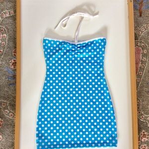 2 for $25💥HP hot Blue Poka Dot swim cover up 🌞